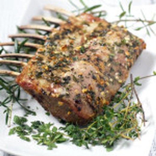 MARINATED RACK OF LAMB with CABERNET SAUVIGNON SAUCE